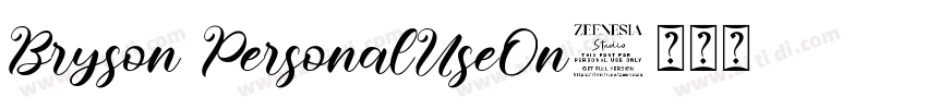 Bryson PersonalUseOn字体转换